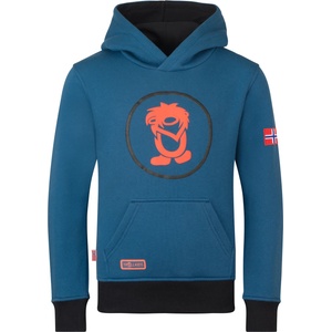 TROLLKIDS Детски суичър Trollkids Kid's Troll Sweater Hoodie - Nordic Blue / Black / Flame Orange - размер 98 (EU) (704-2046-2012)