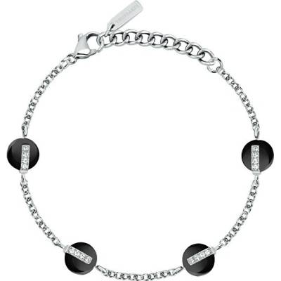 Trussardi Dámsky oceľový náramok s kryštálmi T-Round TJAYF09