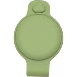 JC Силиконов държач за каишки за домашни любимци за Apple AirTag - JC AirTag Pet Collar Back Clip (зелен)