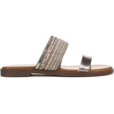 Blowfish Malibu Сандали Blowfish Malibu Curtis Embellished Slide Sandals - Tan