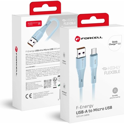Forcell C341 USB A na Micro USB QC3.0 2,4A 18W 1m modrý