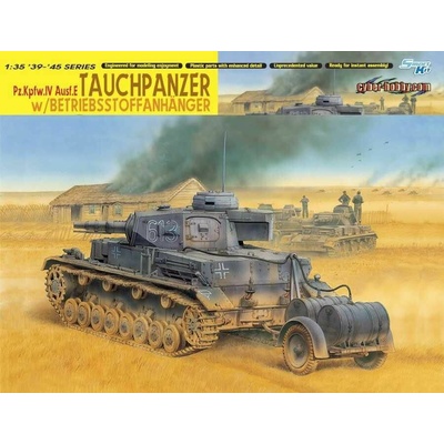 DRAGON Model Kit tank 6402 Pz.Kpfw.IV Ausf.E TAUCHPANZER w/BETRIEBSSTOFFANHÄNGER 1:35