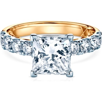 SAVICKI Годежен пръстен Savicki: двуцветно злато, лабораторен диамант