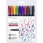 Tombow Marker Fudenosuke твърд връх (10) (WS-BH-10P)