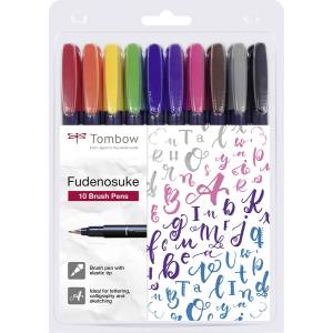 Tombow Marker Fudenosuke твърд връх (10) (WS-BH-10P)