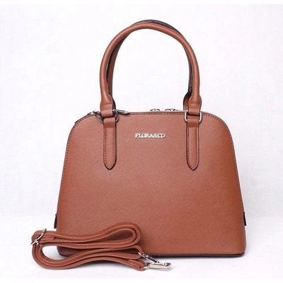 Flora & Co pevná dvousekční kabelka do ruky F6539 hnědá