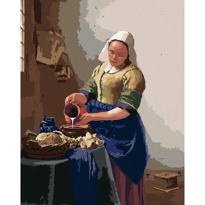 Zuty Malování Podle Čísel Mlékařka J. Vermeer 80 x 100 Cm Plátno 8596530070825