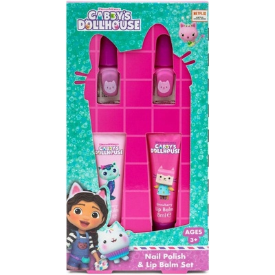 Gabbys Dollhouse set balzamov na pery a lakov na nechty
