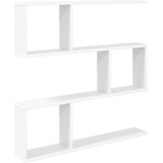 vidaXL Стенен рафт Бяло 80 х 12 х 79, 5 см Инженерна дървесина (8012276)