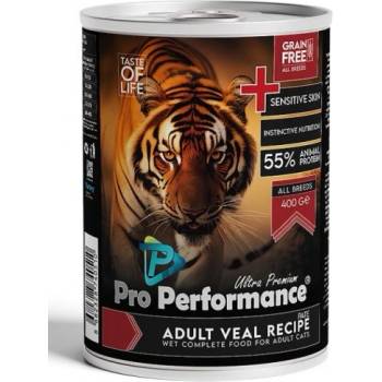 Pro Performance Adult Viel can - консерва за пораснали котки с телешко, 400 гр, Турция - 125052