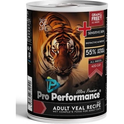 Pro Performance Adult Viel can - консерва за пораснали котки с телешко, 400 гр, Турция - 125052