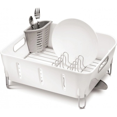 Odkapávač na nádobí Simplehuman – Compact, bílý plast KT1104