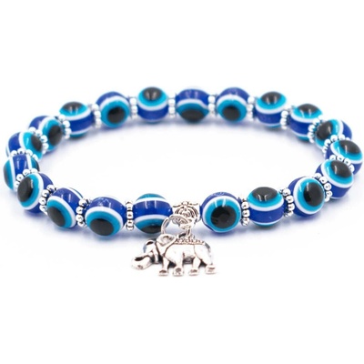 Milujeme Kameny Alláhovo oko (Evil Eye) - Slon - náramek kulička NKSA1101