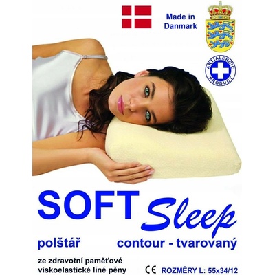 4sleep Anatomický polštář Soft Sleep Contour L 55x34x12