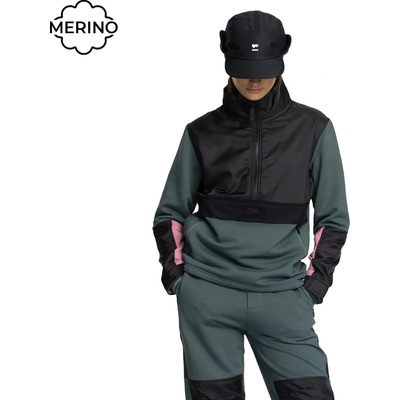 Mons Royale Wms Decade Mid Pullover burnt sage/black 22/23
