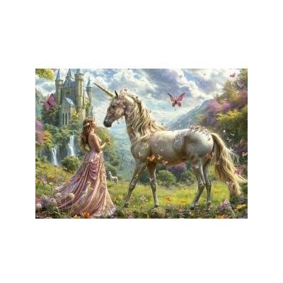 Educa Puzzle 500 pieces. Fairy, unicorn and butterfly