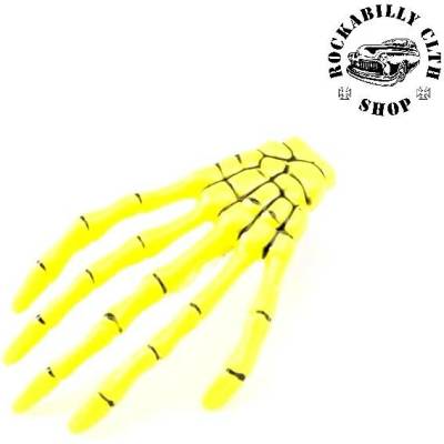 Sponka do vlasů horror Rocka Hairclip Bones Yellow