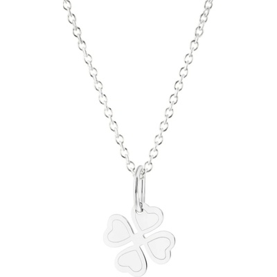 Gemmax Řetízek s malým čtyřlístkem z bílého zlata GBSWN-01054-39271