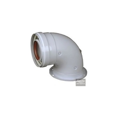 Regulus koleno 90° 60/100 mm s přírubou, odběr. otvory 7486 – Sleviste.cz