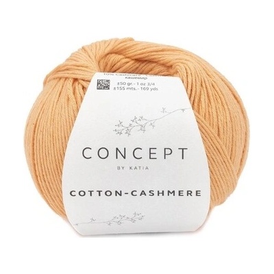 COTTON-CASHMERE Katia Farby COTTON-CASHMERE: 82 pastelová oranžová