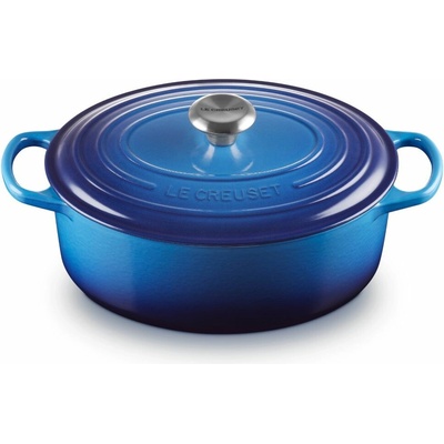 Le Creuset Kastrol SIGNATURE 29 cm, 4,7 l, oválný, AZURE, litina