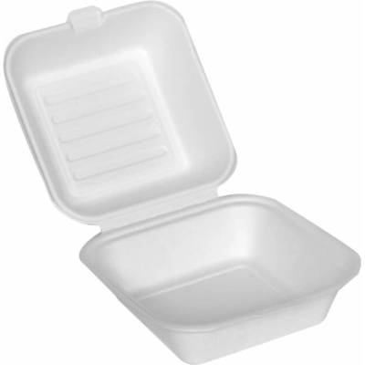 Worldoffice Menu Box na hamburger BIO cukrová trstina 155x150x75 mm