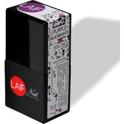 Laif Gel lak třpytivý SOL 210 Purple black and white 10 ml