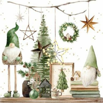 TI-FLAIR 312165 Noel au Naturel servítky 3V vianočné 20ks 33x33cm
