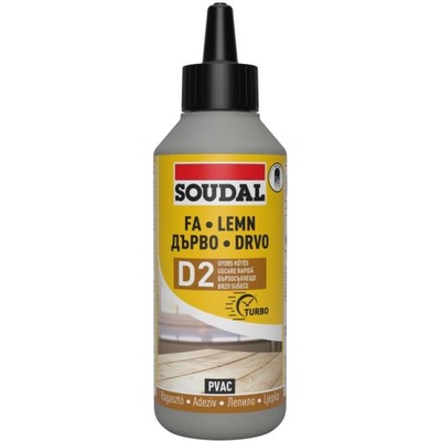 Soudal D2 - супербързо лепило за дърво 0.250л (6247)