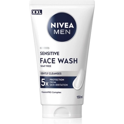 Nivea MEN Sensitive почистващ гел за чувствителна кожа на лицето 150ml