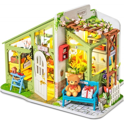 HABARRI Miniatura domečku DIY Jarní květiny