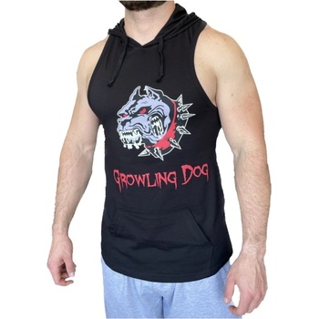 Musashi Потник Growling Dog с качулка - Черен / Tank Top Growling Dog with Hoodie - Black XXL