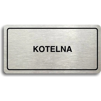 Accept Piktogram „KOTOLŇA“ (160 × 80 mm) (strieborná tabuľka – čierna tlač)