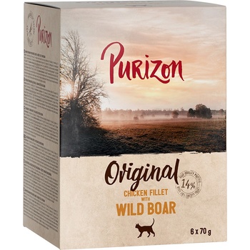 Purizon Adult bez obilnín kuracie filety s diviakom 6 x 70 g