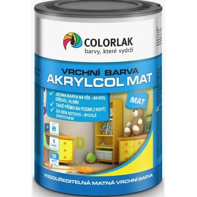 Colorlak AKRYLCOL MAT V2045 0,6l Bílá