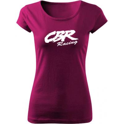 Tričko CBR racing dámske tričko Fuchsiová Biela