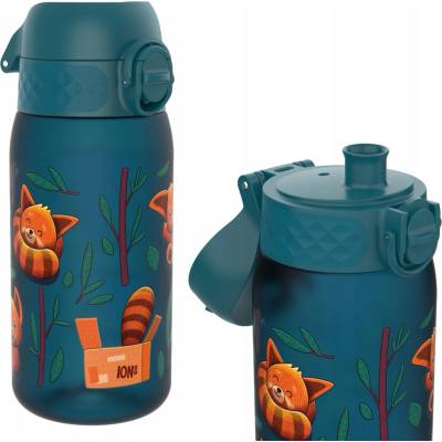 ION8 zelená fľaša na vodu pre deti s červenými pandami 350 ml