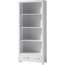 Vipack Erik bílá lakovaná knihovna 205 x 87 cm