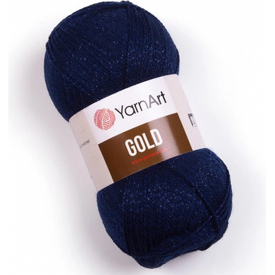 Pletací příze YarnArt GOLD 9033 tmavě modrá, efektní, 100g/400m