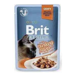 Brit Premium Cat Delicate Turkey Fillets пуешки филенца в сос 85gr