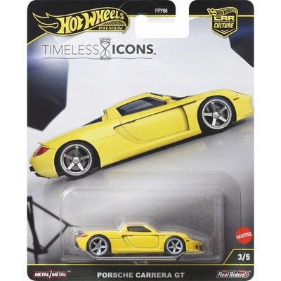 Mattel Hot Wheels Timeless Icons Porsche Carrera GT žluté 1:64