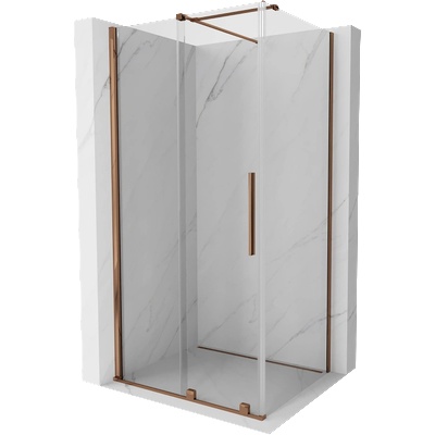 Mexen Velar плъзгаща се душ кабина 120 x 90 см, прозрачна, розово злато - 871-120-090-01-60 (871-120-090-01-60)