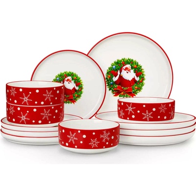 VEWEET Santa Claus jedálenská sada 12 dielna