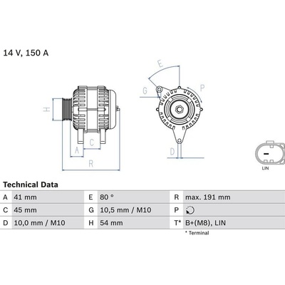BOSCH 0 986 083 620 generátor (0986083620)