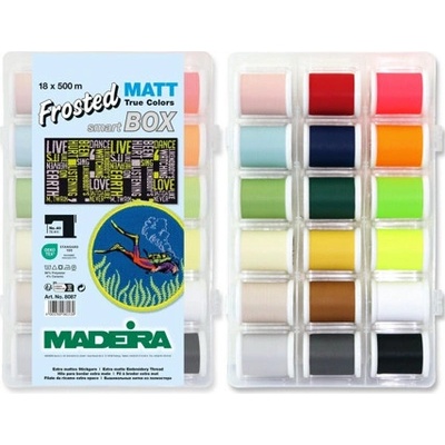 Vyšívací nitě PES Madeira Frosted Matt 40 Smartbox (18x500m)