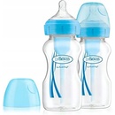 Dojčenské fľaše Dr Brown's láhev antikolik Options+ úzká plast modrá 2x120ml