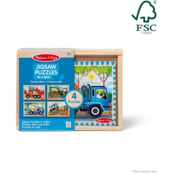Melissa & Doug 50210 Дървен пъзел в кутия 4 пъзела от 12 ч (50210)