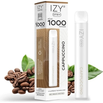 IZY VAPE IZY ONE+ Cappucino 0 mg 1000 potáhnutí – Zboží Dáma