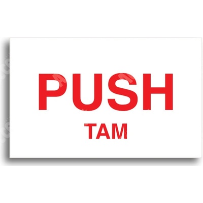 ACCEPT Tabulka SEM - TAM - typ 17 (80 x 50 mm) - bílá tabulka - barevný tisk bez rámečku