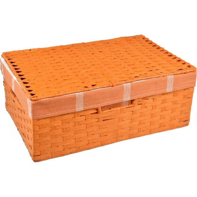 Vingo Úložný box s vekom oranžový 53x33 cm v. 19 cm